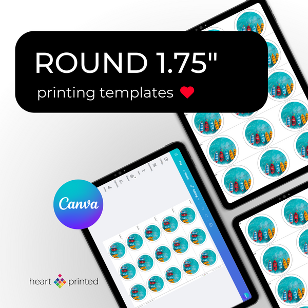 Round 1.75" Canva Printing Templates