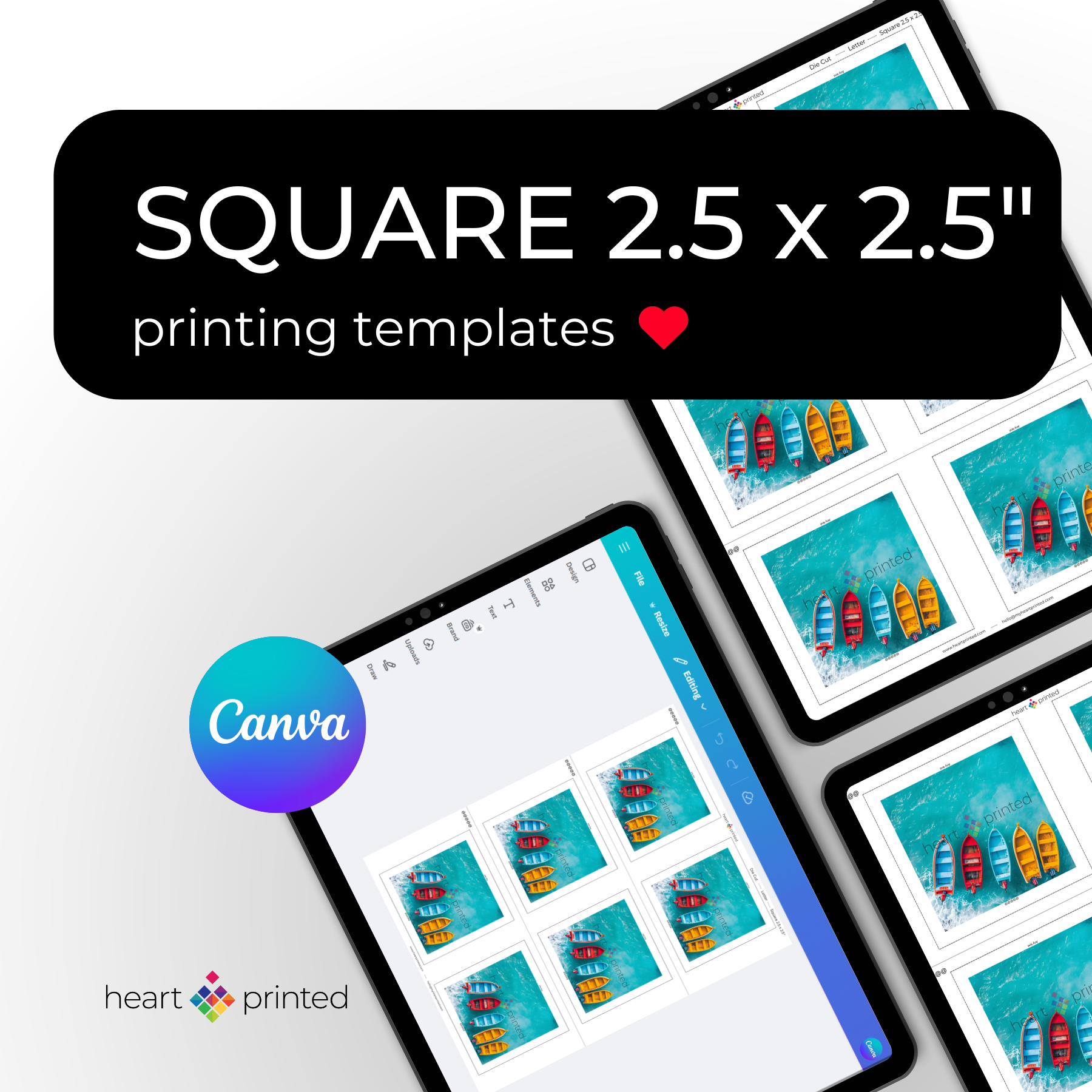 Square 2.5 x 2.5" Canva Printing Templates