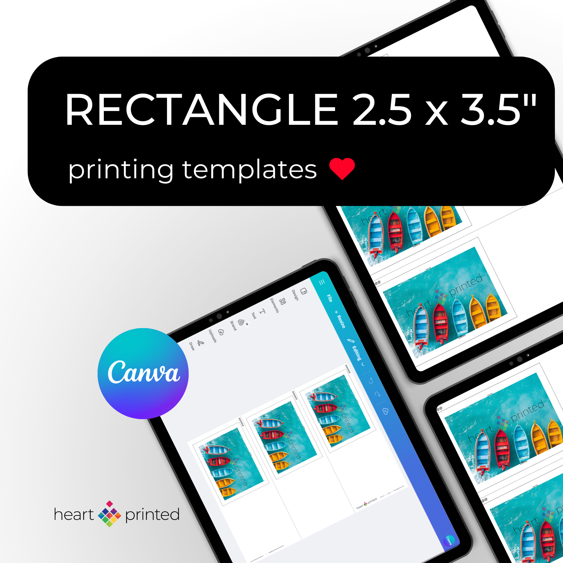 Rectangle 2.5 x 3.5" Canva Printing Templates